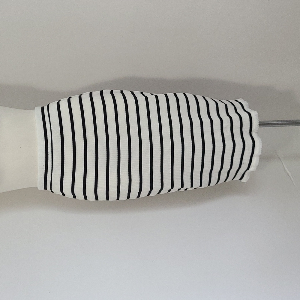 Classic Black and White Striped Skirt